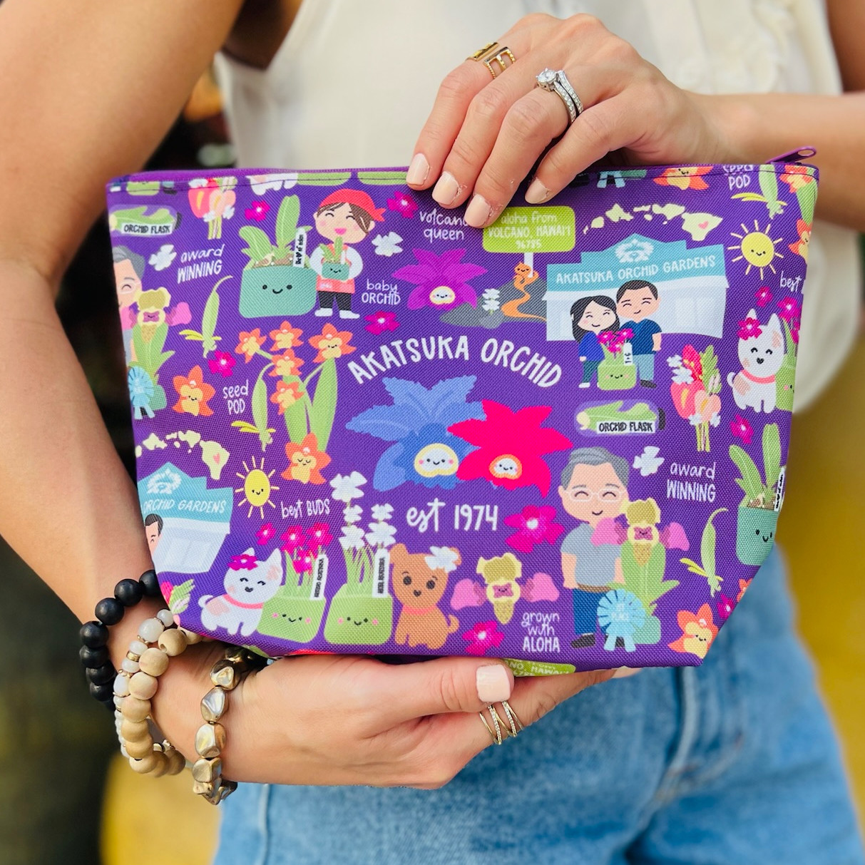 AOG X Eden in Love Tweedle Dum Pouch Akatsuka Orchid Gardens