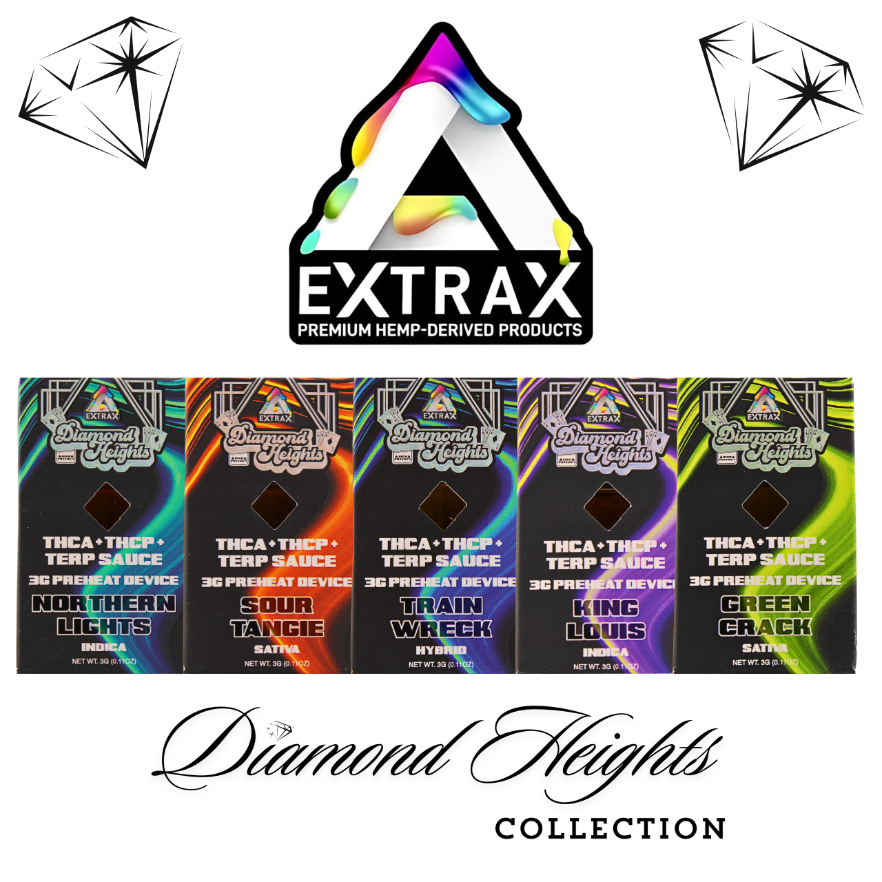 Extrax Diamond Heights THCa + THCp 3g Disposable Vape