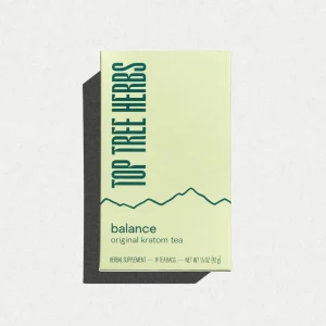 Top Tree Herbs • Balance Green Vein Kratom Tea - 14 Tea Bags