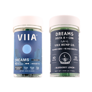 New Dreams Thumbnail VIIA Hemp Co.'s DREAMS Delta 9 THC + CBN _ Delta 8 THC + CBN Sleep Gummy THUMBNAIL 1280 x 1280 New Dreams Thumbnail VIIA Hemp Co.'s DREAMS Delta 9 THC + CBN _ Delta 8 THC + CBN Sleep Gummy THUMBNAIL 1280 x 1280