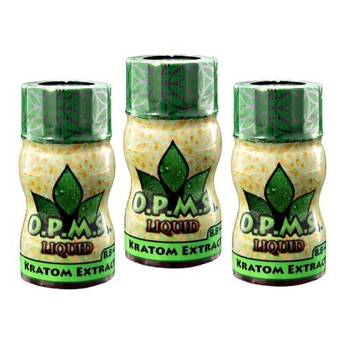 OPMS Gold liquid kratom extract shot, 8.8ml bottle, 118mg mitragynine