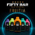 Fifty Bar x Fruitia disposable vape collaboration lineup featuring Southern Tobacco, Strawberry, Spearmint, and B-Pop flavors, built in the USA with a real 20,000 puffs.