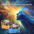 Artistic cosmic illustration of a woman with radiant neural energy beside MK Magic Kingdom Mushroom Gummies in blueberry and pineapple flavors