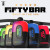 Fifty Bar disposable vape lineup featuring Apple Super Sour, Butterscotch, Milky Loops, Blueberry Pear Strudel, and Strawberry Pear Strudel flavors, built in the USA with 20,000 puffs each.
