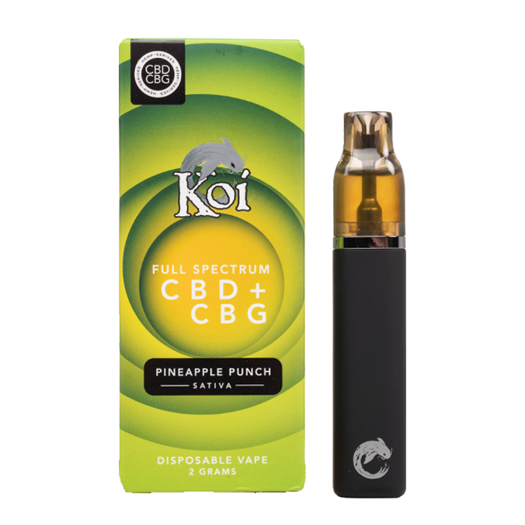 Koi | Full Spectrum CBD + CBG Disposable Vape Bar | Pineapple Punch (Sativa)