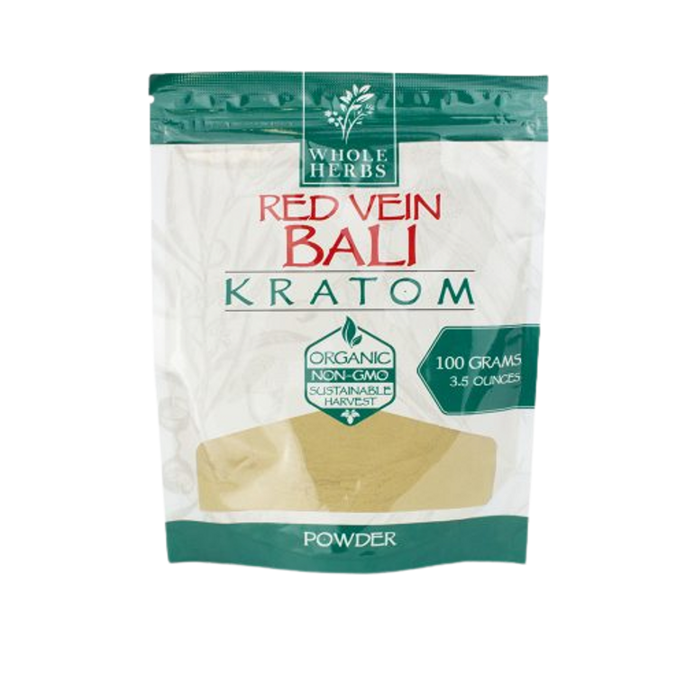 Whole Herbs Kratom Powder - Red Vein Bali 3.5oz