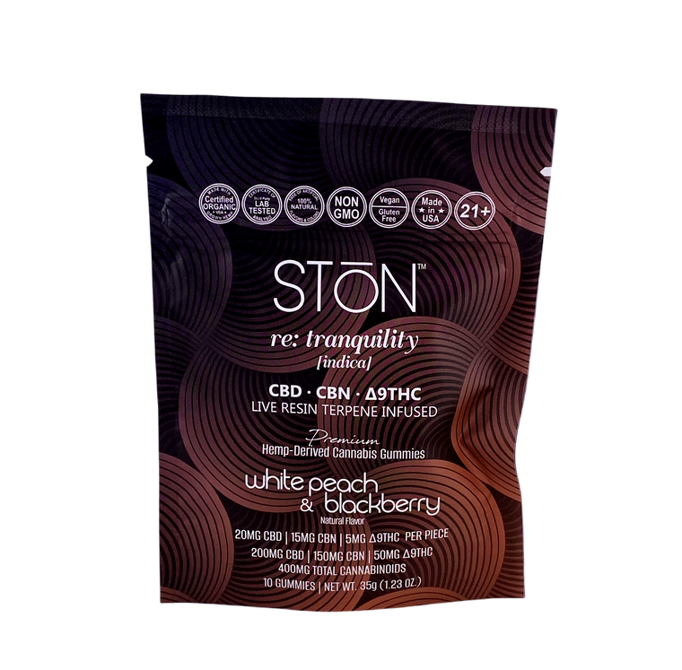 STōN Tranquility Gummies | CBD · CBN · Δ9THC | Indica