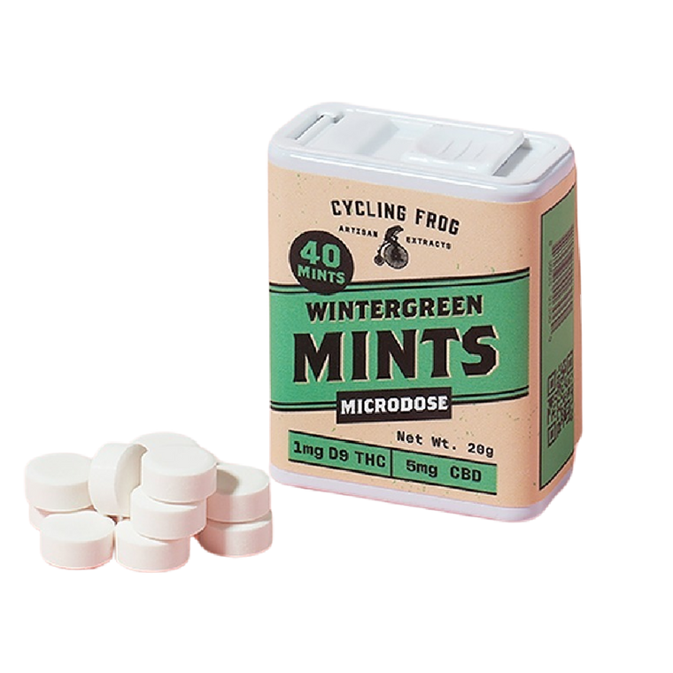 Cycling Frog Microdose Wintergreen Mints tin