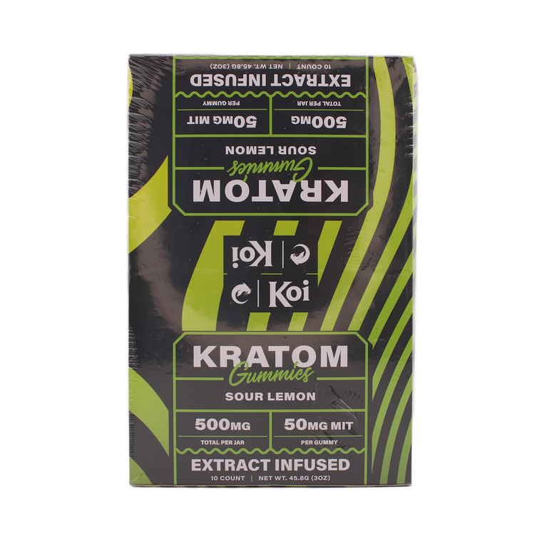 Koi Kratom | Kratom Extract Infused Gummies | 6 Jar Case Lemon