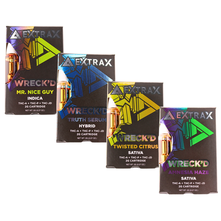 Thumbnail pic Extrax Wrecked (Wreck'd) 2g THC Cartridges THCa, THCp, THCjd