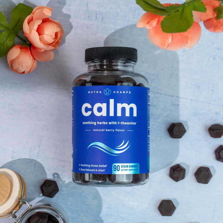Nutra Champs | Calm Gummies 90ct - Ashwagandha, Lemon Balm, L-Theanine & Vitamin B6
