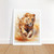 Watercolor Lion Canvas Print -Wildlife Art Decor