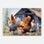 Farmhouse Style Chicken and Coop Canvas Print – Wall Art for Home Decor