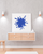 Royal Blue Paint Splatter Canvas
