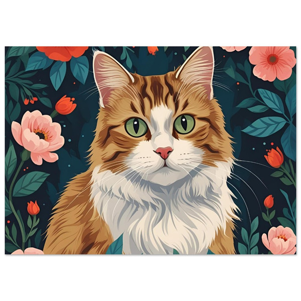 Golden Cat Pop Art – Fine Art Poster
