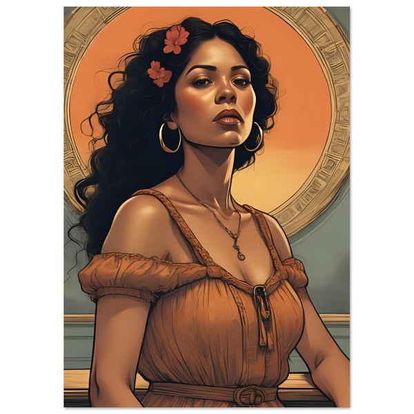 Hispanic Woman, Concept Art, Fine Art Poster