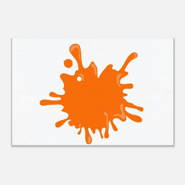 Pumpkin Orange Paint Splatter, Canvas Pumpkin Orange Paint Splatter, Canvas