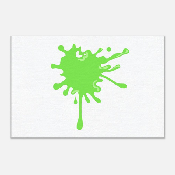 Lime Green Paint Splatter Canvas