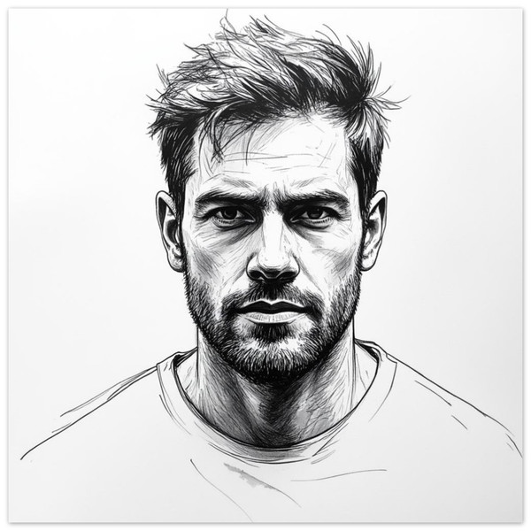 Sketch Man 2, Fine Art Poster Sketch Man 2, Fine Art Poster