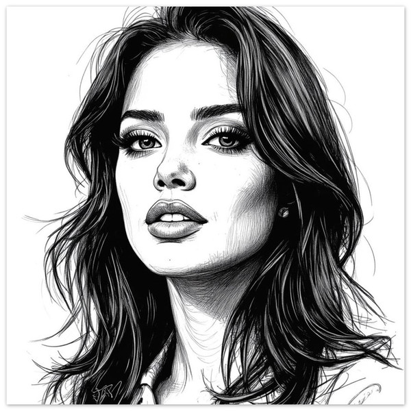 Sketch Woman 3, Fine Art Poster