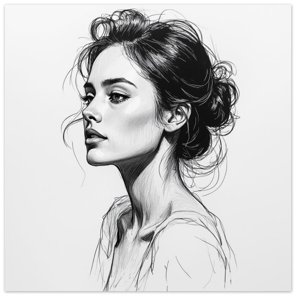 Sketch Woman 1, Fine Art Poster