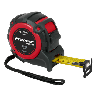 Premier Metric/Imperial Tape Measure Extra-Wide Blade 8m(26ft) x 32mm