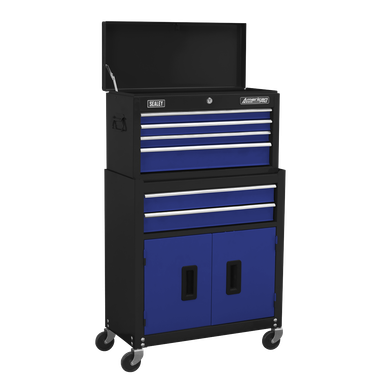 American PRO® Topchest & Rollcab Combination 6 Drawer - Blue