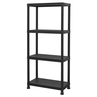 Sealey Plastic Racking Unit with 4 Shelves 25kg Capacity Per Level