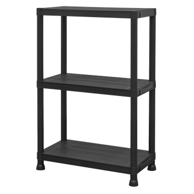 Sealey Plastic Racking Unit with 3 Shelves 25kg Capacity Per Level