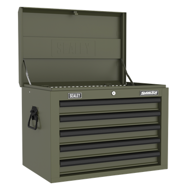 Superline PRO® Heavy-Duty Topchest 5 Drawer - Khaki