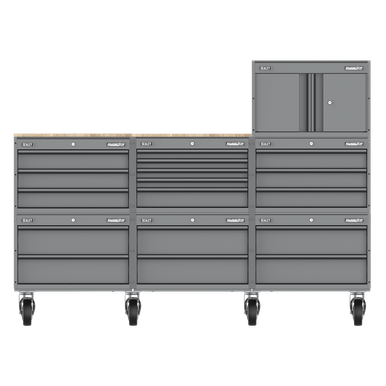 Superline PRO® Connect Modular Storage System with Rubber Wood Worktop 2.03m