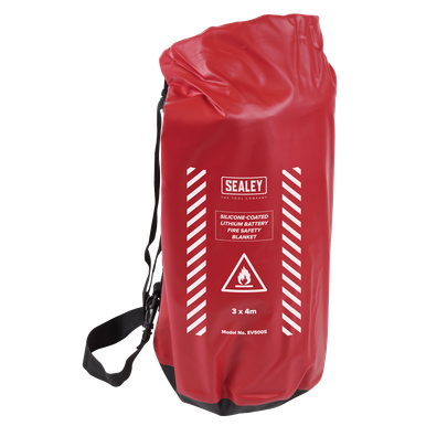 Sealey Silicone-Coated Lithium Battery Fire Safety Blanket 3 x 4m