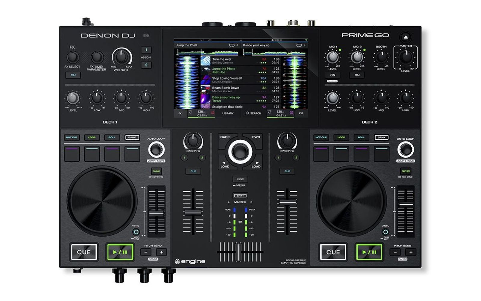 【美品】Denon DJ Prime GO Decksaver付 Denon DJ Prime Go 2-Deck Rechargeable Smart DJ Console w/ 7