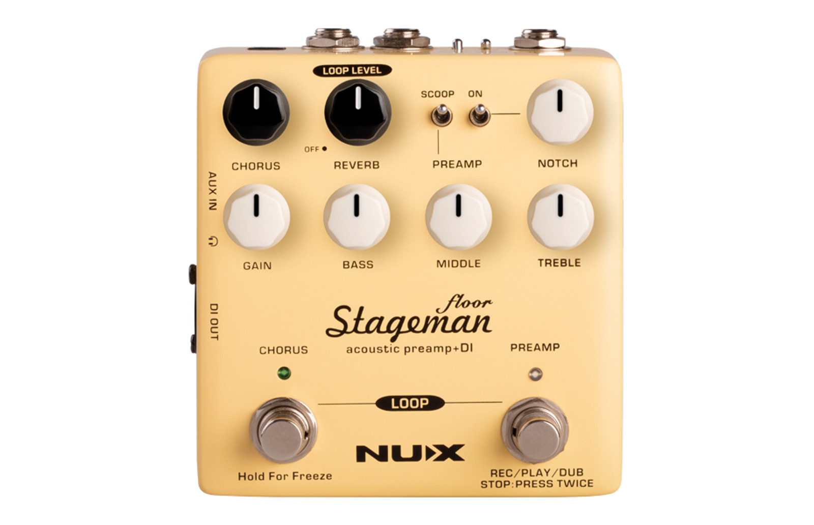 NUX Stageman Floor Acoustic Preamp & DI (NAP-5) Effects Pedal