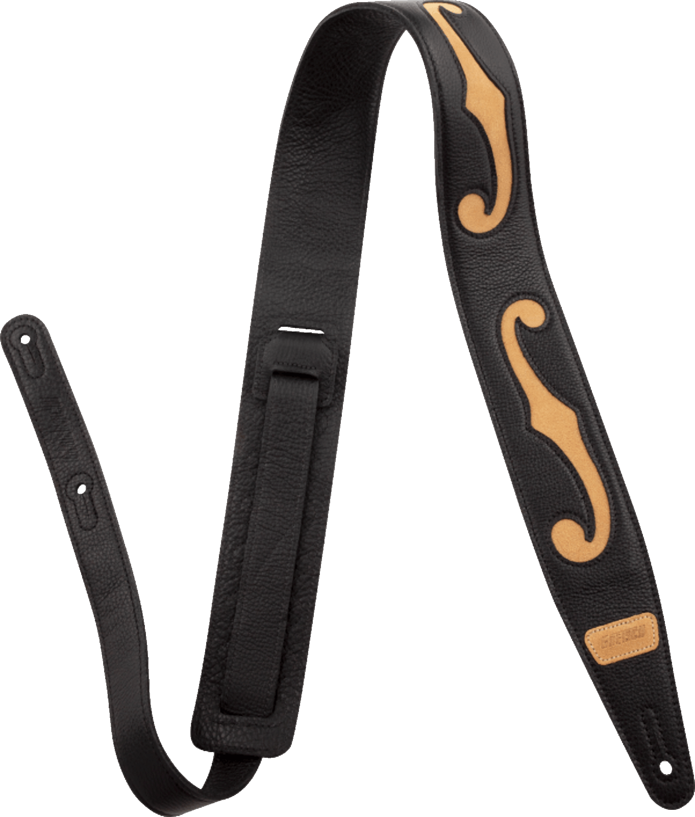 Gretsch F-Holes Leather Strap - Black and Tan