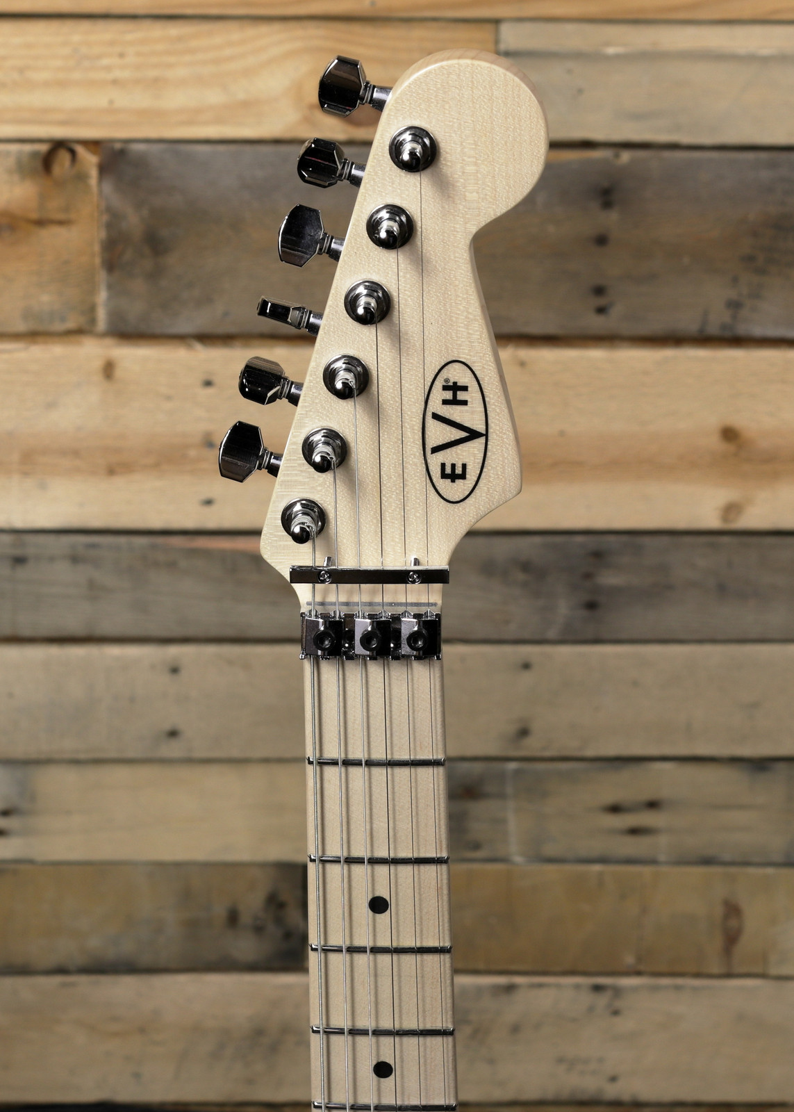 EVH Striped Series Electric Guitar White w/ Black Stripes