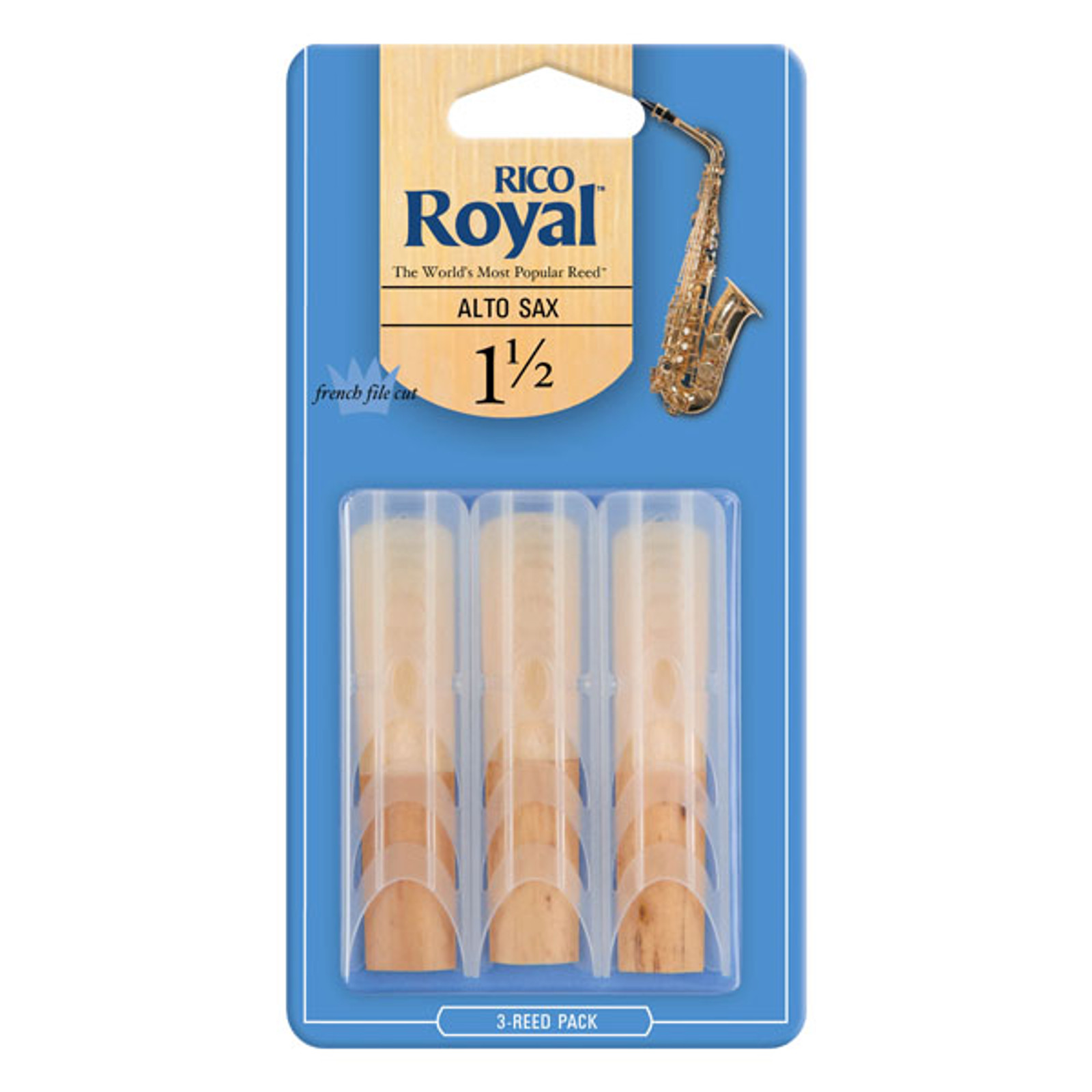 Royal by D'Addario Size 2 Alto Saxophone Reeds - 3 Pack - Island