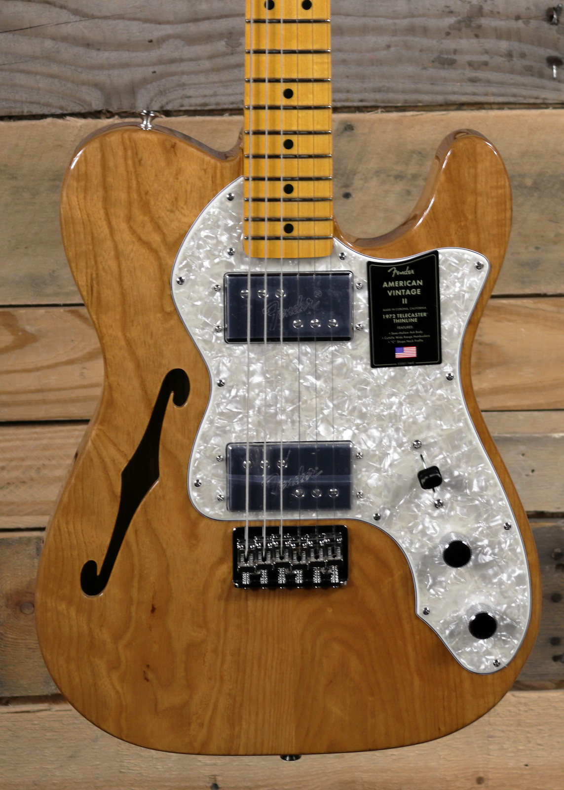 Fender American Vintage II 1972 Telecaster Thinline Aged Natural