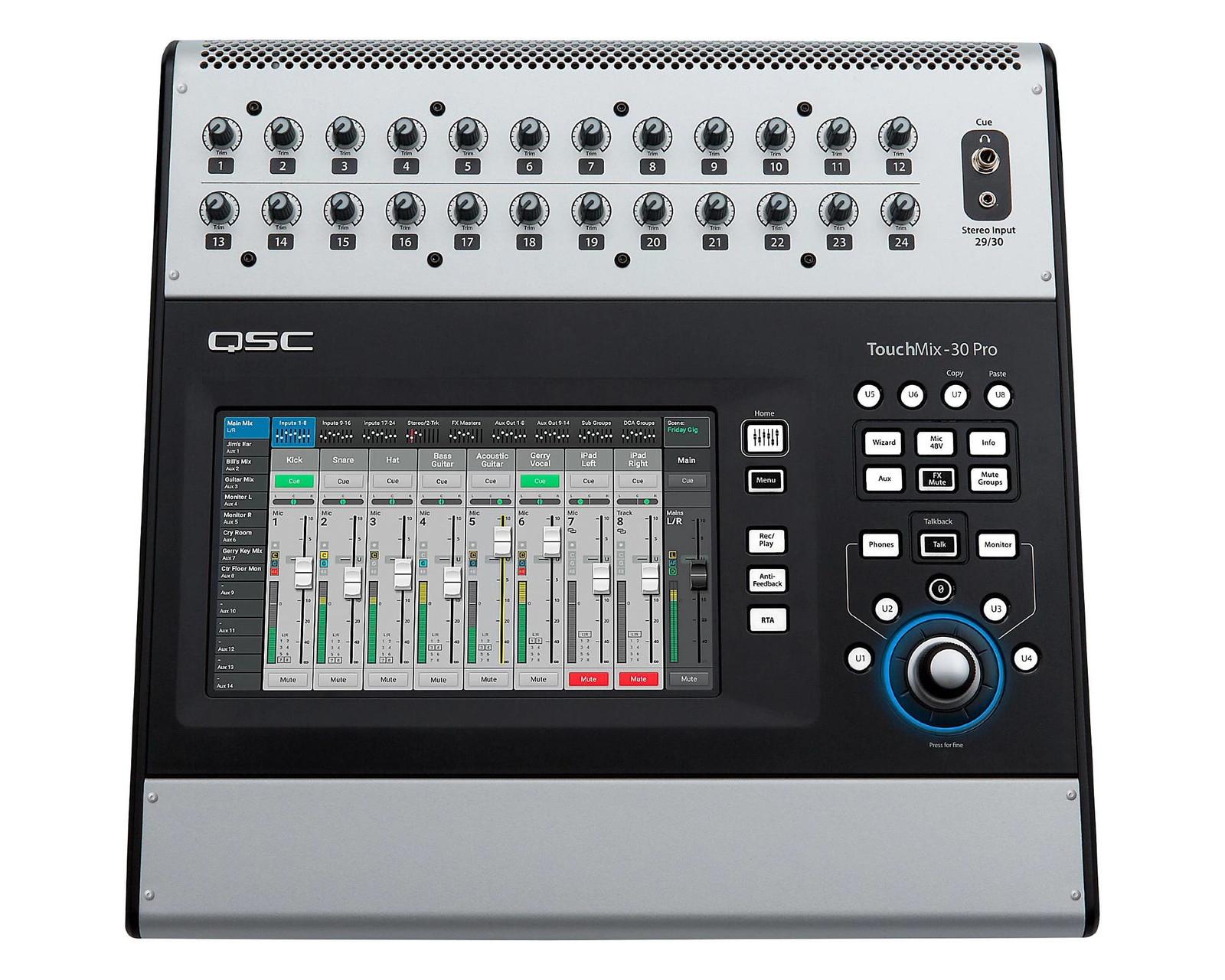QSC TouchMix-30 Proは、32入力のデジタルミキサー QSC TouchMix-30 Proは、32入力のデジタルミキサー QSC TouchMix
