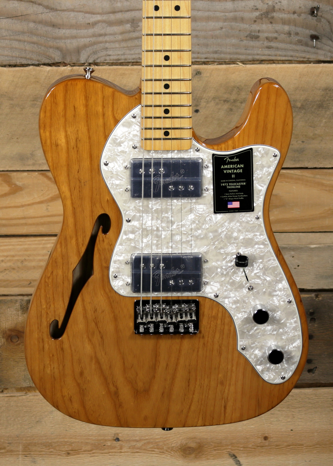 Fender American Vintage II 1972 Telecaster Thinline Aged Natural w/ Case