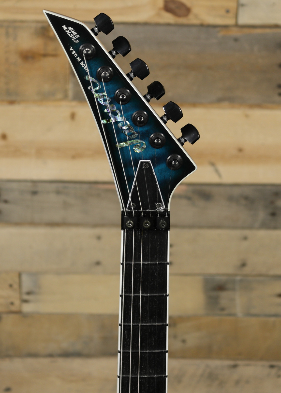 Jackson Custom Shop SL 2H FR QMT Electric Guitar Trans Blue Burst w/ Case