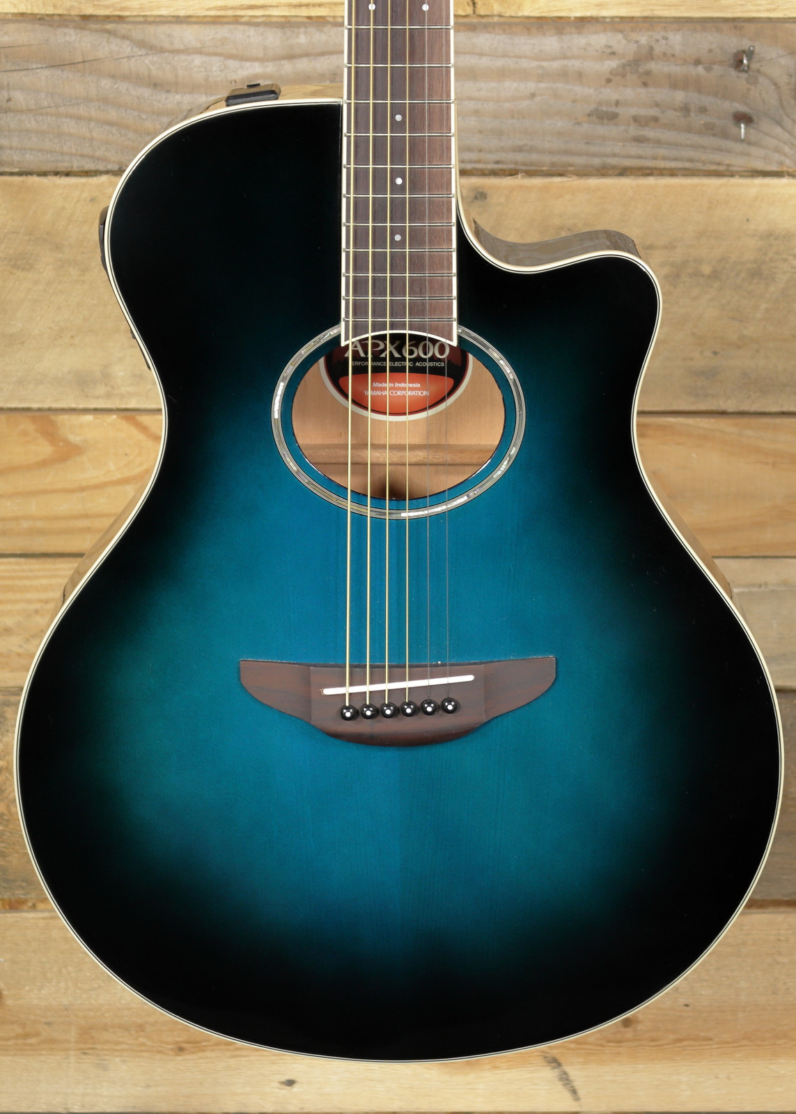 Yamaha APX600 Oriental Blue Burst Thinline Acoustic Electric