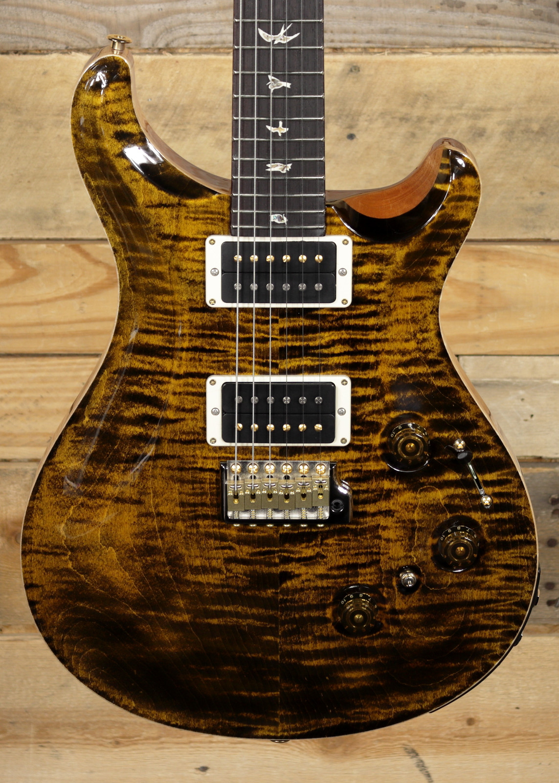 PRS 10 Top Custom 24 Piezo Electric Guitar Yellow Tiger w/ Case