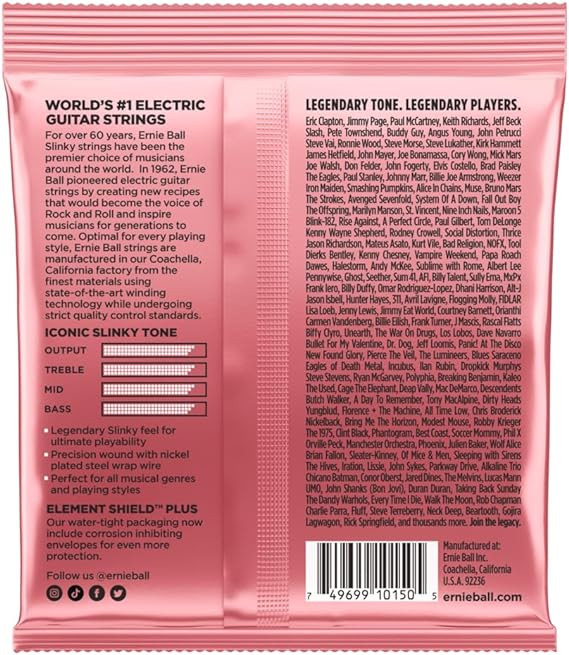 Ernie Ball Zippy Slinky Nickel Wound Electric Guitar Strings 7-36