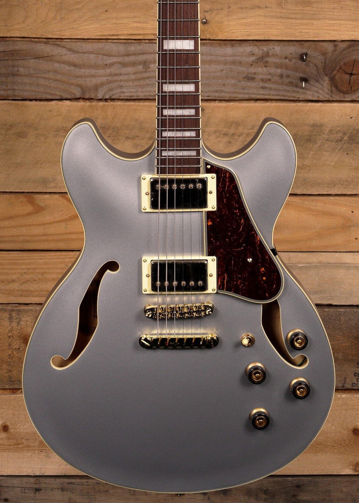 Ibanez AS73G Semi-Hollowbody Guitar Moonstone Silver Flat