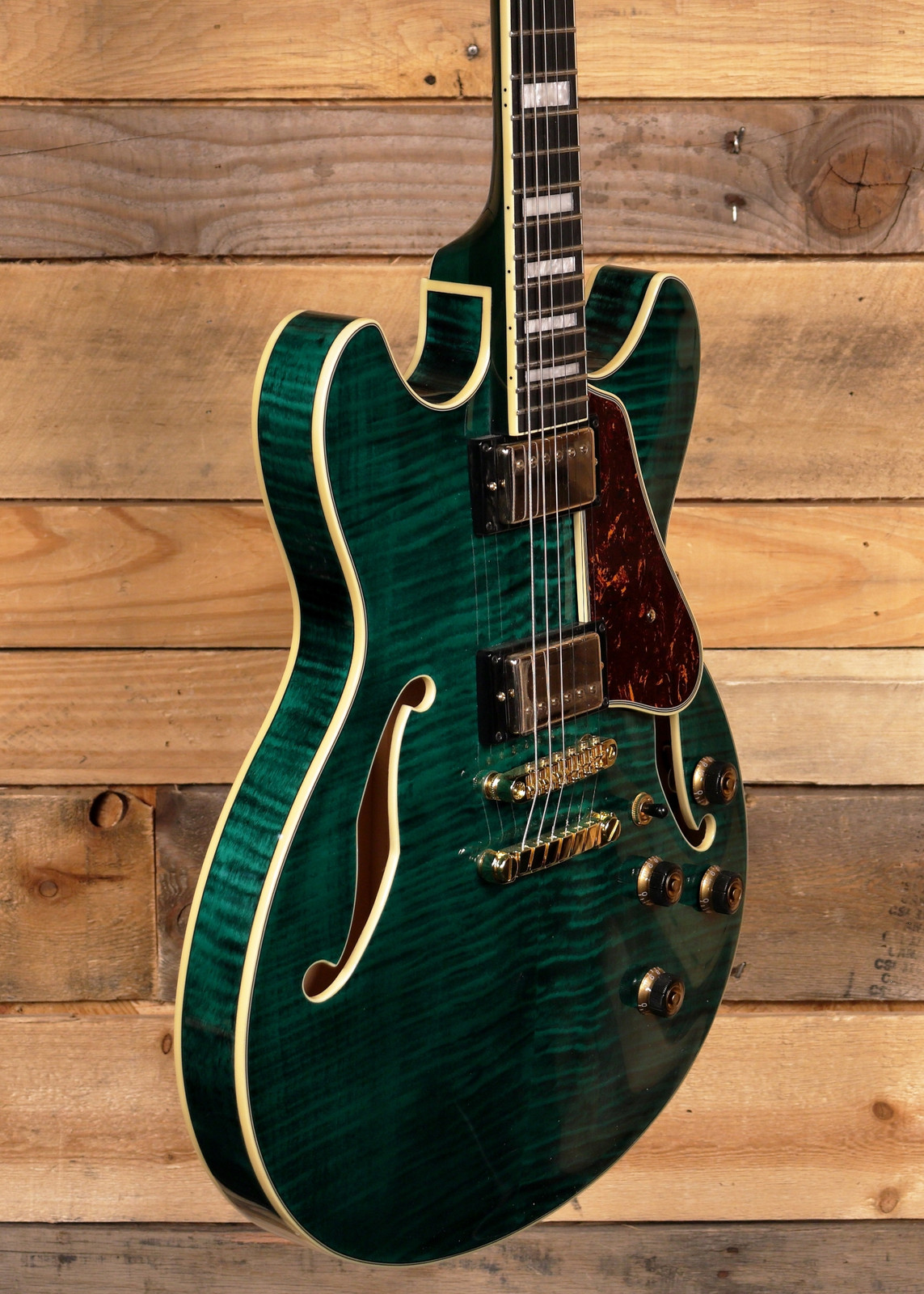 Ibanez AS93FM Semi-Hollow Guitar Transparent Moss Green