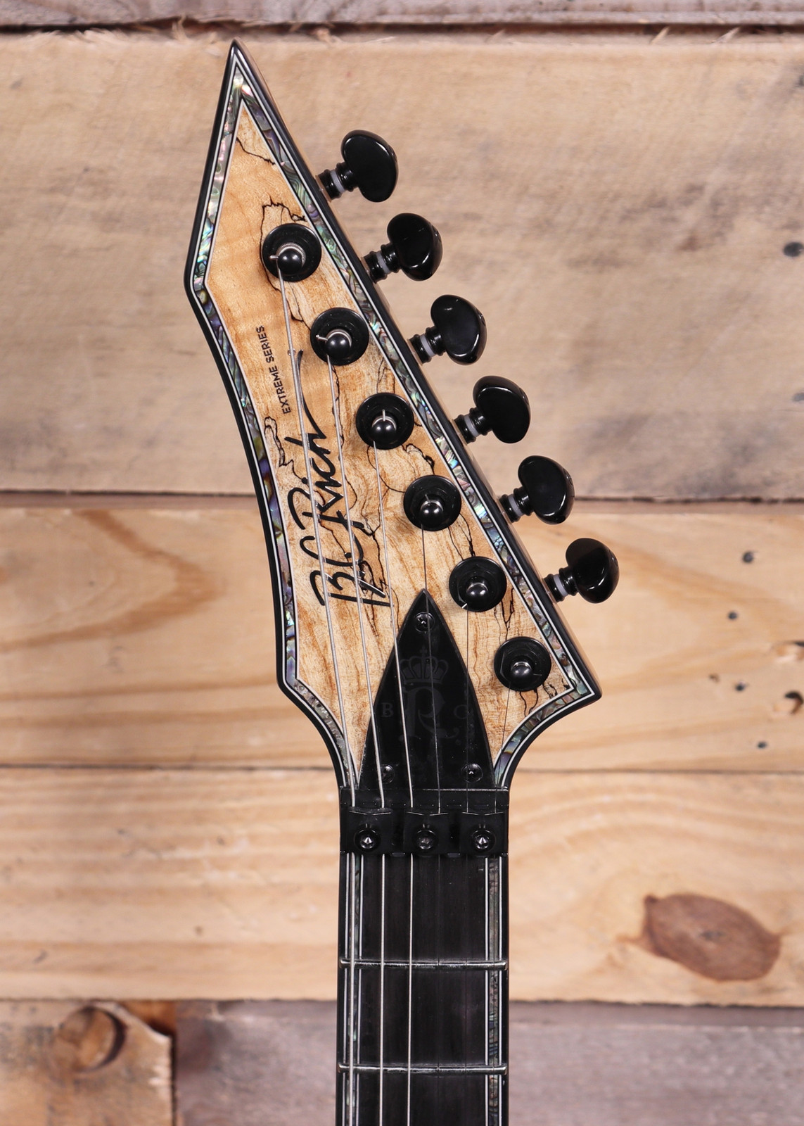 BC Rich JR-V Extreme Exotic Electric Guitar Natural w/ Floyd Rose