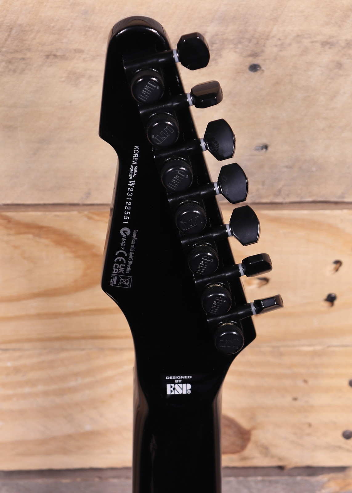 ESP LTD SCT-607 Baritone 7-String Electric Guitar Black w/ Case