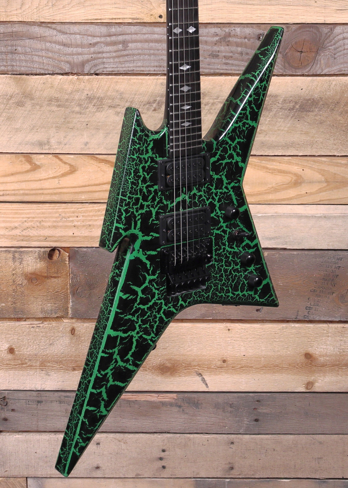 BC Rich Ironbird Legacy Electric Guitar Green Crackle w/ Floyd Rose