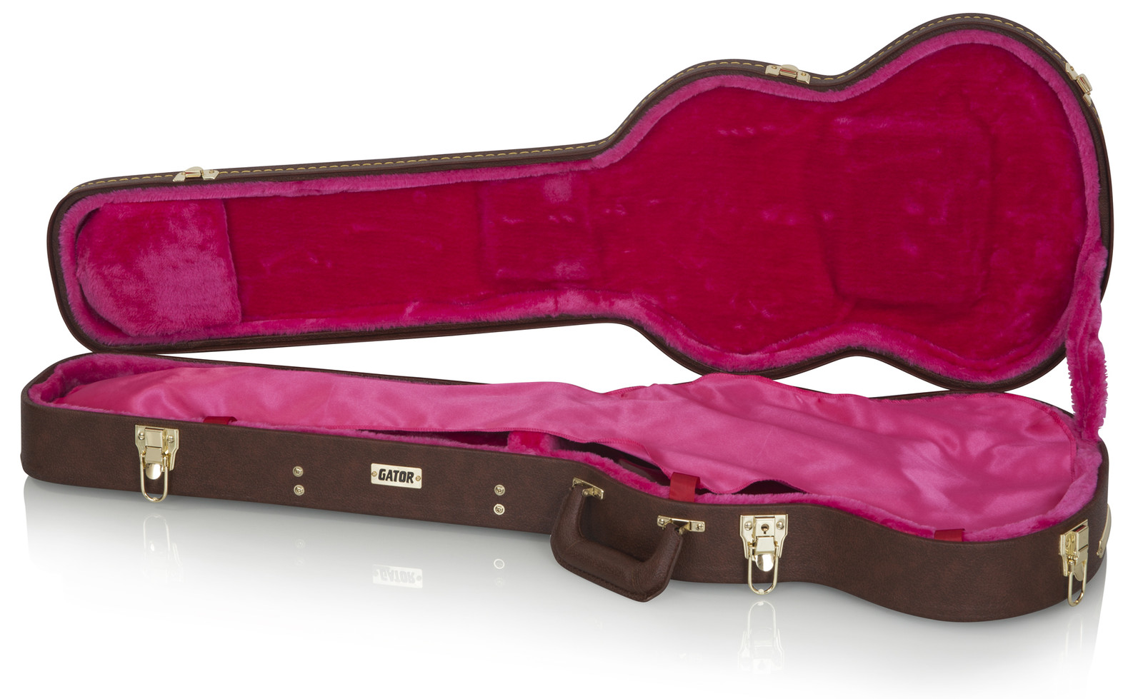 Gator Gibson SG® Guitar Deluxe Wood Case, Brown
